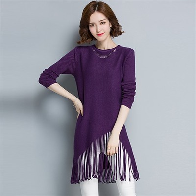 时尚百搭的韩版流苏针织衫 2017秋季女装潮流解读